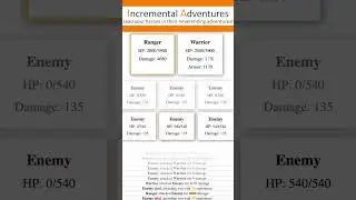 Incremental Adventures Update Showcase - Battle Enemies