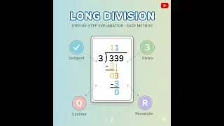 Long Division Explained Step-by-Step for Beginners in just 4min