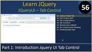 JQueryUI Tab | Part 1 - Display Simple JQuery Tab | JQuery Tutorials #56