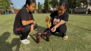 Woodball  Practicing: Dinda and friends , Bali.  Indonesia 