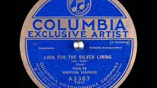 1920 Marion Harris - Look For The Silver Lining