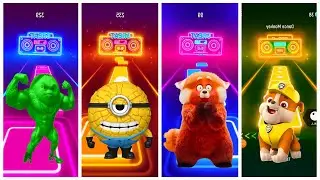 TURNING RED 🆚 PAW PATROL 🆚 MINIONS DISPOSABLE 🆚 TUN SAHUR  #minions