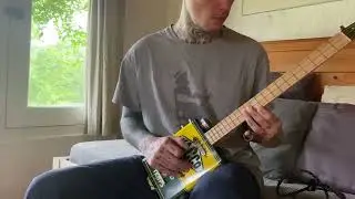Cigar box guitar oil can 3 strings Made in France