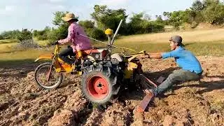 Tractor KUBOTA RT155  Plow Field Sand Walking , Kubota Tractor