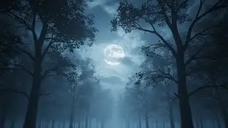 Moonlight Forest Night | Relaxing For  Sleep & Study & Meditation