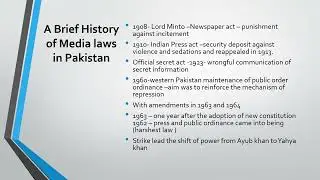 A Brief History of Media Laws In Pakistan