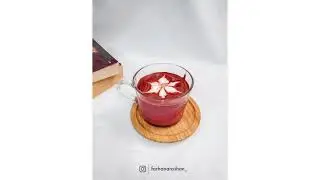 How to make red velvet latte | Latte art | homecafe