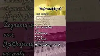 m&oacute;j taki mini wierszyk:)