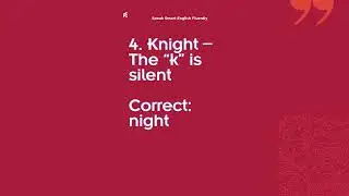 12 Common English Words with Silent Letters &mdash; Speak Smarter! Video