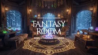 Magical Fireplace Ambience | Cozy Fantasy Room | Fire Sounds Only (No Music)