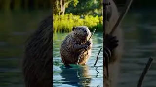The beaver #funny #animation #cute #ai #animals #cartoon #movie #shorts #shortvideos #trending