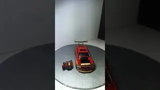 dodge challenger R/T custom diecast with a handmade V8engine turbo🤩🤪😎 #automobile#diecast#custom