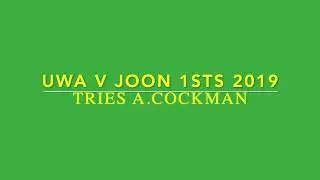 UWA v Joon 1sts 2019 tries A Cockman