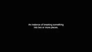 breaks video Dictionary meaning and pronunciation