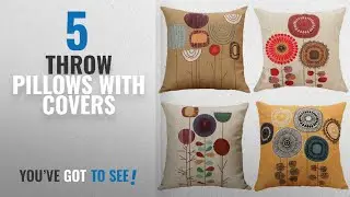 Top 10 Throw Pillows With Covers [2018]: TongXi Cartoon Flowers Pattern Cushion Covers Decorative