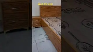 16000 only wooden bed with storage 6x6  #shortvideo  #woodscraft #wooddesigner