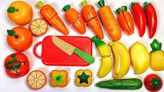 ASMR sk&auml;ra frukt och gr&ouml;nsaker - tillfredsst&auml;llande videor av sk&auml;r frukt fr&aring;n tr&auml; och plast