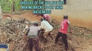 village boys work hard to earn money /fetching water+hitting stones+laying bricks#foryou 