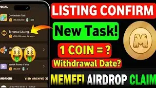 biggest update😱 || MEME FI listing on binance || full update coin ko kaise transfer Karen || binance