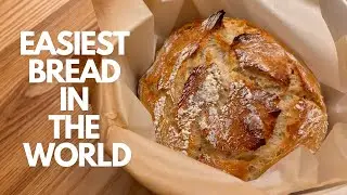 Easiest 4 Ingredient Artisan Bread Ever Made!