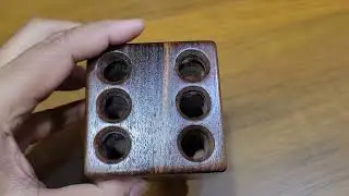 Solid Sheesham Wooden Dice Pen Holder - Stylish Desk Organizer for Pens, Pencils & Stationery