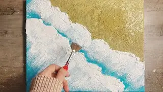 Relaxing ASMR Wave Texture Painting Experience