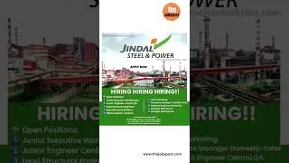 Jindal Steel and Power Job Vacancy #job #jobsearch