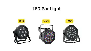 36LED RGB PAR Light - Voice-controlled DMX, 7 modes, colorful