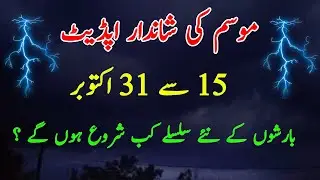 Pakistan Weather Forecast: Next 15 Days Outlook | Will Rain Return in October 2025?