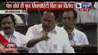 India News : Food security bill introduced in Lok Sabha amid protests
