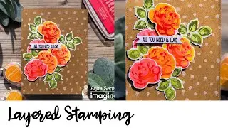 Learn How To Create A Layered Rose Stamp With Stazon Pigment