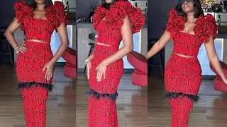 How to cut and sew a bustier crop top with ruffled sleeves (beginners friendly).