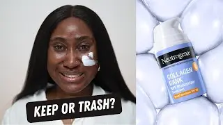 Neutrogena Collagen Bank SPF30 Moisturizer Review on Dark Skin | Oily Skin Test + Demo