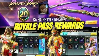 M20 Royale Pass 1 to 50 FULL REWARDS Leaks | 2 Mythic Set | S4 Hair Return ? Free Vehicle Skin !