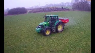 Fertilizer Spreading with John Deere 6430 & Kverneland plus DRONE FOOTAGE