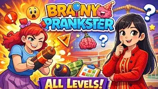 Brainy Prankster ALL LEVELS 😱 | Full Game Walkthrough | 99% Fail