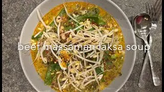 beef massaman laksa soup