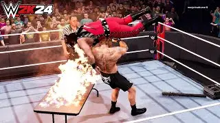 WWE 2k25 - Brock Lesnar vs Kane '99: Extreme Rules Match at Royal Rumble 