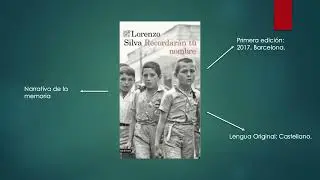 Recordar&aacute;n tu nombre, Lorenzo Silva, ESCRITORES DE LA MEMORIA (1990-2025)