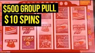 VGT Red Screen HUNT FOR NEPTUNE'S GOLD $500 Group pull with @aaronsslotchannel9069 #vgt #slotmachine