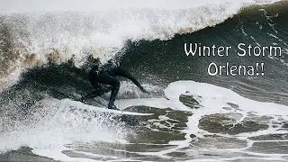 Pumping Surf from Winter Storm Orlena!! New Jersey Surfing | Go Pro Hero 9