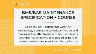 BMS/BAS Maintenance Specification + course