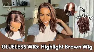 Flawless Highlight Brown Wig Review: The Perfect Glue-Free Hair for Spring 2026💫Myfirstwig