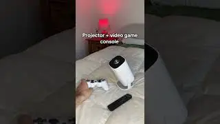 4K Projector + Video game console 🎮 #retrogaming #retro #retroconsole #portableprojector #projector