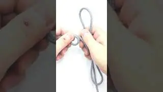 ASMR SHEEPSHANK FROM A HANDCUFF KNOT, HOW TO TIE THE MOST USEFUL KNOTS IN THE WOLD #shorts