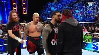 Jimmy Uso & Solo Sikoa Confrontan a Jey Uso por Sami Zayn - WWE SmackDown Español: 28/10/2022