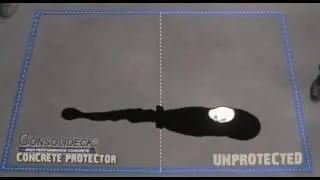 Consolideck&reg; Concrete Protector vs  a jug of motor oil