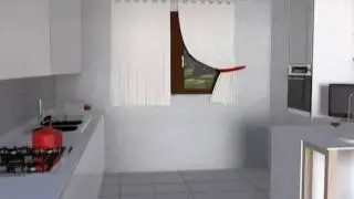 Orange Snaidero: cucina di design su due pareti