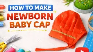 Newborn baby cap cutting and stiching|| 0-3 months baby winter cap making||
