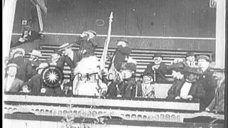 Wilbur Wright demonstrates flying in Le Mans in France HD Stock Footage